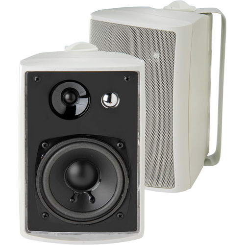 4"" 3-Way 100-Watt Indoor/Outdoor Speakers - White