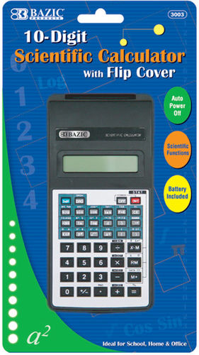 10-Digit Scientific Calculator with Flip Cover Case Pack 48
