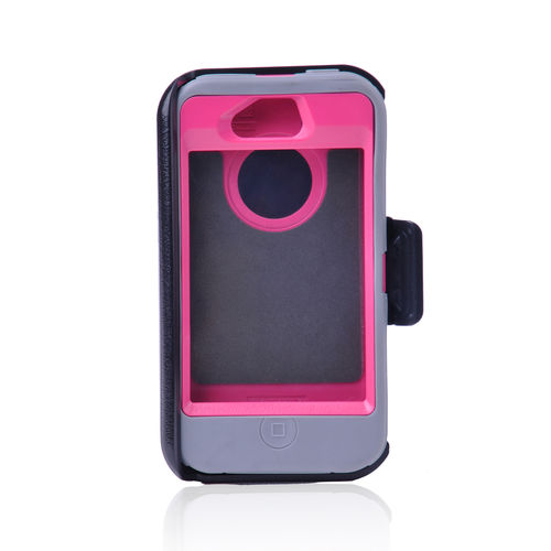 Defender Outer Shell Cover w/ Belt Clip Holster Film CASE for ipone 4
