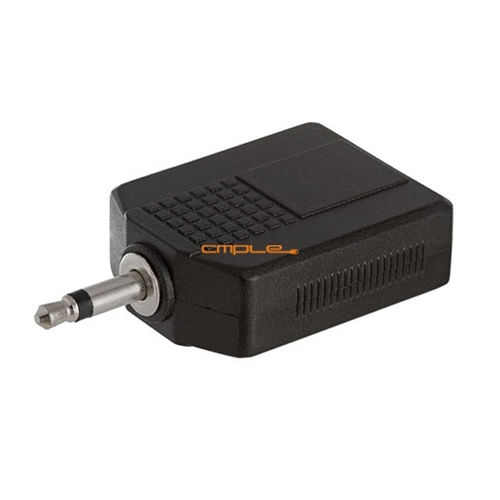 Cmple 3.5mm Mono Plug to 2x6.35mm Mono Jack Adapter