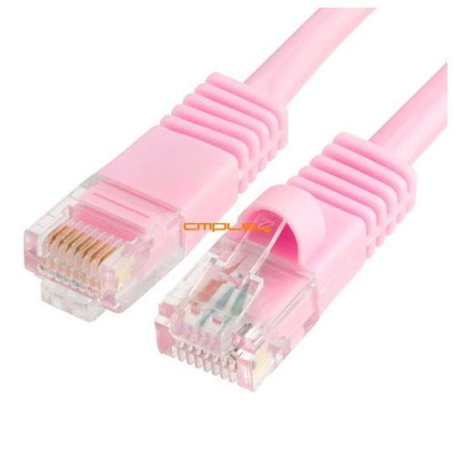 Cmple RJ45 Cat5 Cat5E UTP Ethernet Lan Network Patch Cable 25 Feet Pink