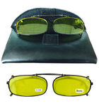 HD Night Vision Wraparounds Clip on Spring Glasses