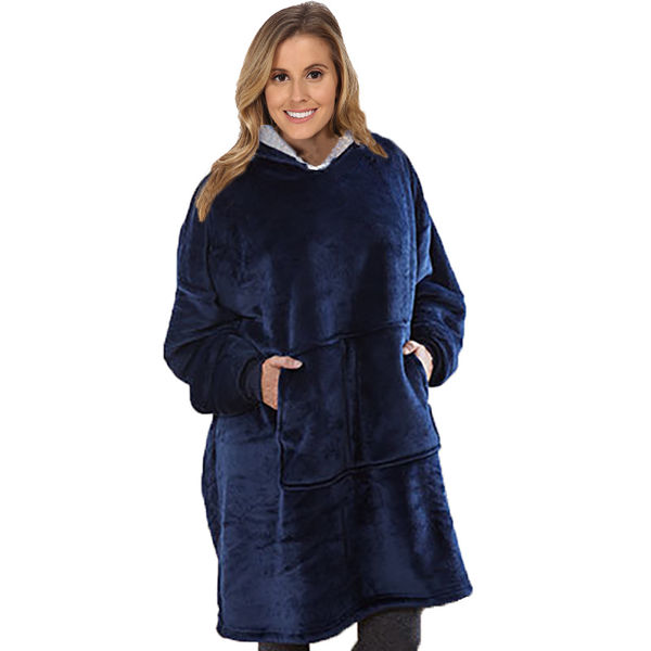 Soft Comfortable Hoodie Sherpa - Oversized Blanket Sweatshirt - Hooded, Large Pocket, Reversible - Warm And Luxurious Plush - Premium Edition
