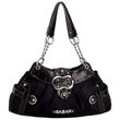 Gigi Chantal&trade; Black Jacquard Handbag with Croco Trim