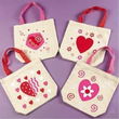 Heart Canvas Tote Bags Case Pack 36