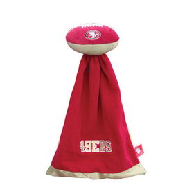 San Francisco 49er's Plush NFL Football with Attached Security Blanketsan 