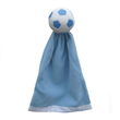 Plush Blue Colored Soccer Ball with Attached Security Blanket