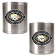 Pittsburgh Steelers NFL Super Bowl 43 2pc Stainless Steel Can Holder Set