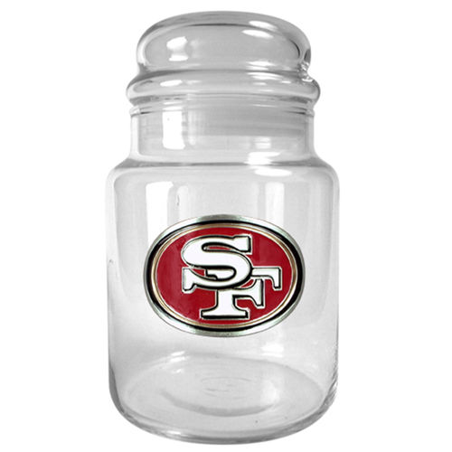 San Francisco 49ers NFL 31oz Glass Candy Jar - Primary Logosan 