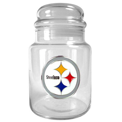 Pittsburgh Steelers NFL 31oz Glass Candy Jar - Primary Logopittsburgh 