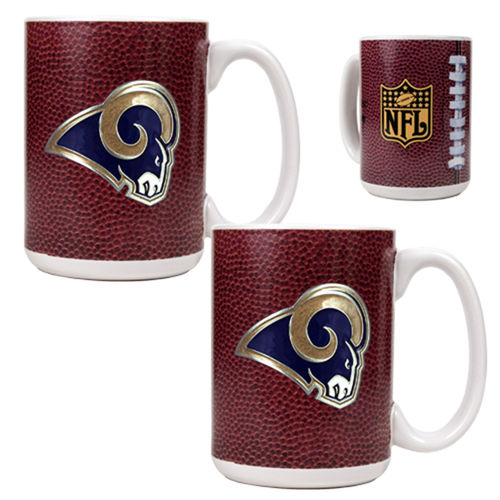St. Louis Rams NFL 2pc Gameball Ceramic Mug Set - Primary logolouis 