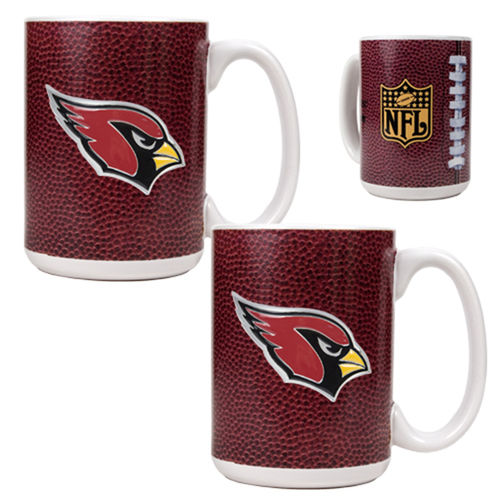 Arizona Cardinals NFL 2pc Gameball Ceramic Mug Set - Primary logoarizona 