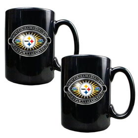 Pittsburgh Steelers NFL Super Bowl 43 2pc Coffee Mug Setpittsburgh 