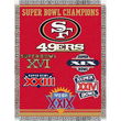San Francisco 49ers NFL Super Bowl Commemorative Woven Tapestry Throw (48x60")"