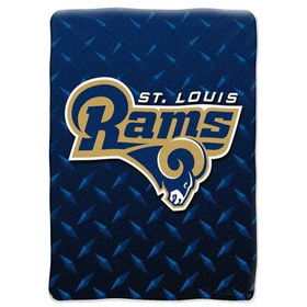 St. Louis Rams NFL Royal Plush Raschel Blanket (Diamond)  (60x80")"louis 