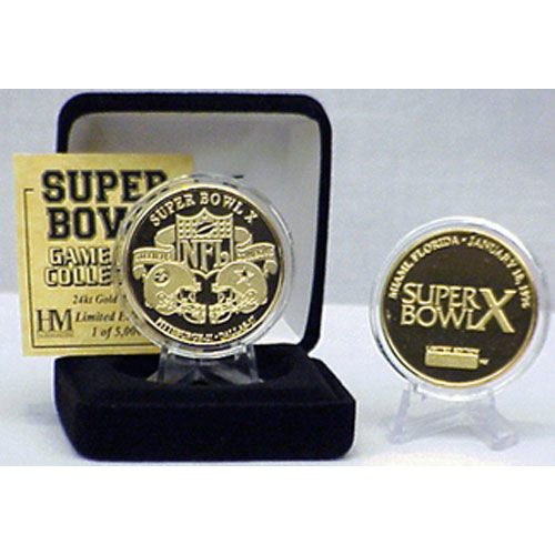 24kt Gold Super Bowl X flip coingold 