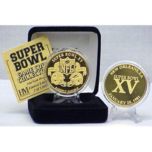 24kt Gold Super Bowl XV flip coingold 