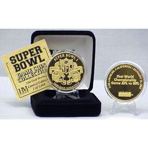 24kt Gold Super Bowl I flip coingold 