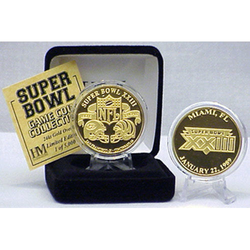 24kt Gold Super Bowl XXIII flip coingold 