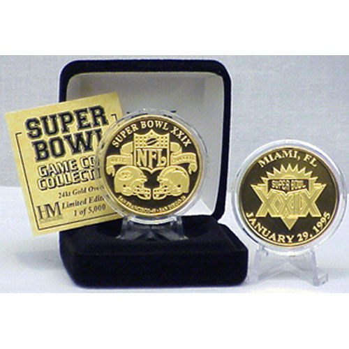 24kt Gold Super Bowl XXIX flip coingold 