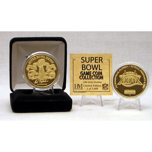 24kt Gold Super Bowl XXXIX flip coingold 