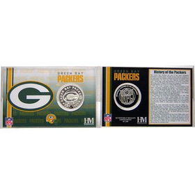 Green Bay Packers Team History Coin Cardgreen 