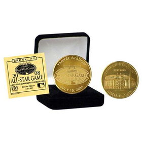 2008 Mlb All Star Game 24Kt Gold Commemorative Coinmlb 