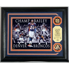 Champ Bailey Dominance" Photo Mint W/ Two 24Kt Gold Coins"champ 