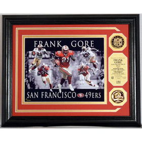 Frank Gore Dominance Photo Mint With 2 24Kt Gold Coinsfrank 