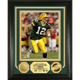 Aaron Rodgers Packers 24KT Gold Coin Photomintaaron 