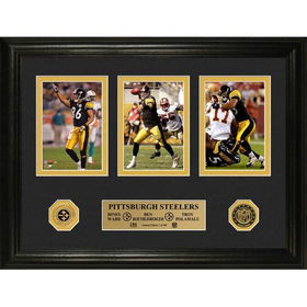 Pittsburgh Steelers Trio" Photomint w/ 2 24kt Gold Minted Coins"pittsburgh 