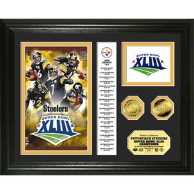 Pittsburgh Steelers Super Bowl XLIII Champions 24KT Gold Coin Photo Mintpittsburgh 