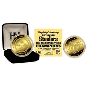 Pittsburgh Steelers '08 AFC North Division Champions 24KT Gold Coinpittsburgh 