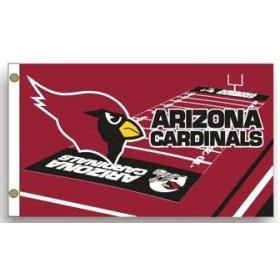 Arizona Cardinals NFL Field Design 3'x5' Banner Flagarizona 