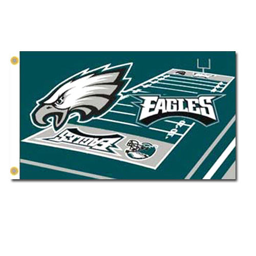 Philadelphia Eagles NFL Field Design 3'x5' Banner Flagphiladelphia 