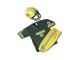 Green Bay Packers Youth NFL Team Helmet and Uniform Set  (Small)green 