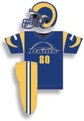 St. Louis Rams Youth NFL Team Helmet and Uniform Set  (Medium)louis 
