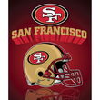 San Francisco 49ers Light Weight Fleece NFL Blanket (Grid Iron) (50x60)