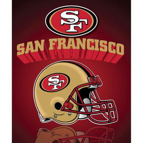 San Francisco 49ers Light Weight Fleece NFL Blanket (Grid Iron) (50x60)san 