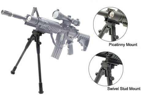 UTG Universal Bipod, Telescoping Legs, Picatinny & Sling Swivel Mount