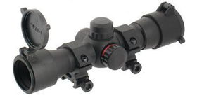 Leapers UTG Golden Image 1 Red/Green Dot Sight, Weaver Ringsleapers 