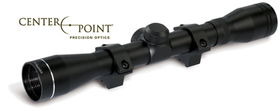 CenterPoint AR22 Series 4x32mm duplex reticle rifle scope, 3/8 rings