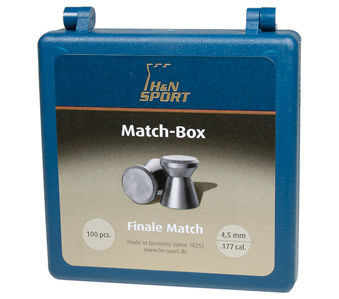 H&N Finale Match Pellet Box, Holds 100 .177-Cal Wadcutter Pellets