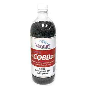 Air Venturi Pro CQBBs 6mm airsoft BBs, 0.25g, 5,000 rds, blackair 