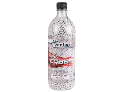 Air Venturi Pro CQBBs 6mm airsoft BBs, 0.25g, 5,000 rds, white