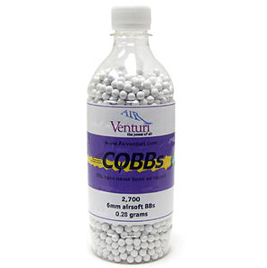 Air Venturi Pro CQBBs 6mm airsoft BBs, 0.28g, 2,700 rds, whiteair 