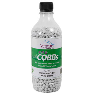 Air Venturi Pro CQBBs 6mm biodegradable airsoft BBs, 0.20g, 2700 rds, white