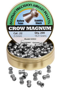 Beeman Crow Magnum .22 Cal, 18.21 Grains, Hollowpoint, 200ct