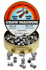 Beeman Crow Magnum .25 Cal, 26.23 Grains, Hollowpoint, 150ct