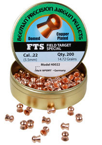 Beeman FTS Copper Plated .22 Cal, 14.72 Grains, Domed, 200ct